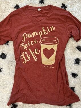 Heather Orange Pumpkin Spice Life TEE size MED